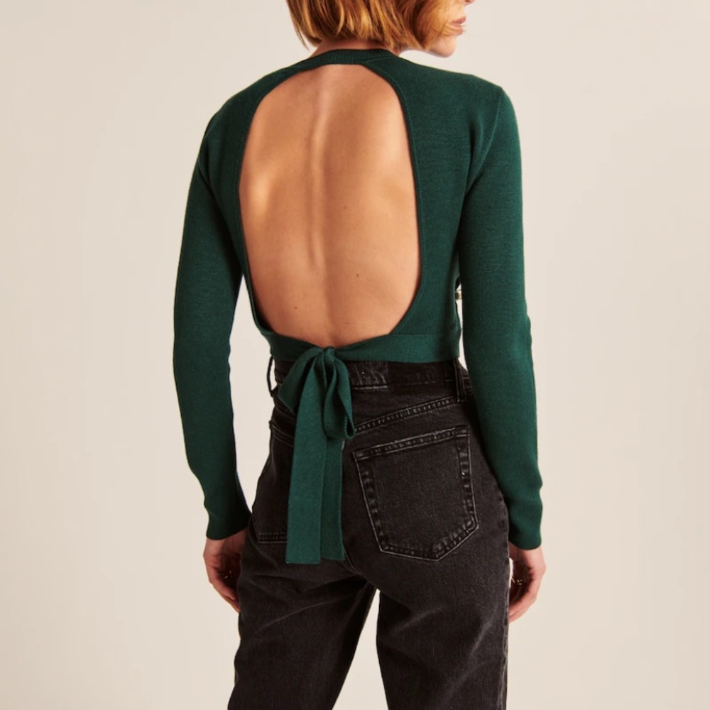 A&F Open Back Tie Sweater